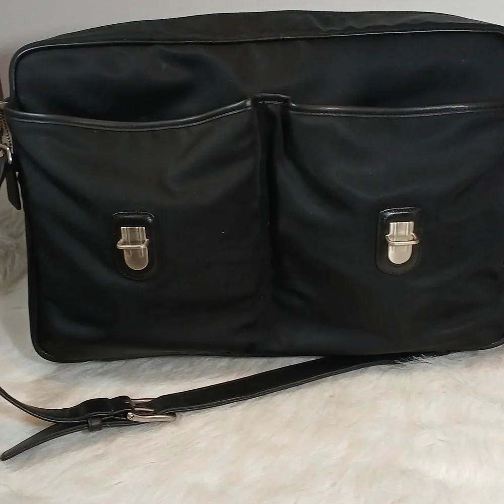 Coach Vintage Classic Leather/Nylon Black Leather Men's Bag